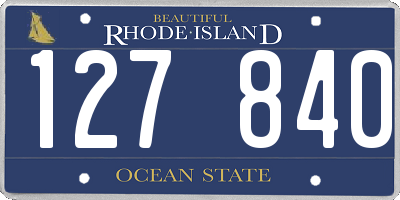 RI license plate 127840
