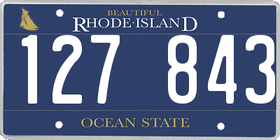 RI license plate 127843