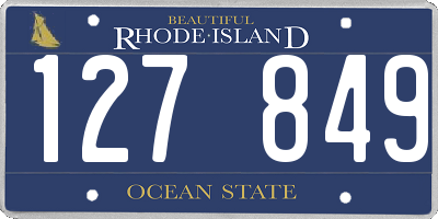 RI license plate 127849