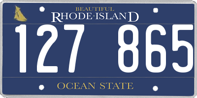 RI license plate 127865