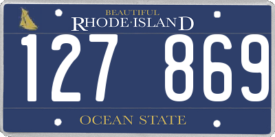 RI license plate 127869