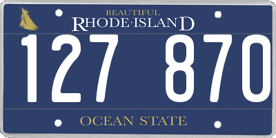 RI license plate 127870
