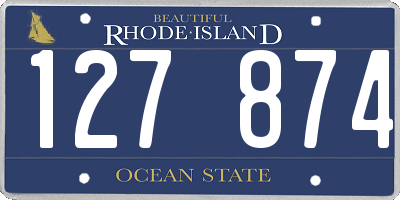 RI license plate 127874