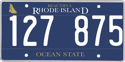 RI license plate 127875