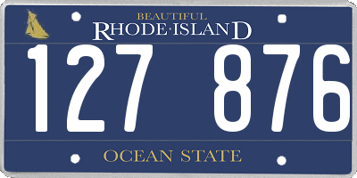RI license plate 127876
