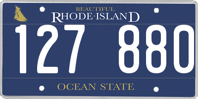 RI license plate 127880