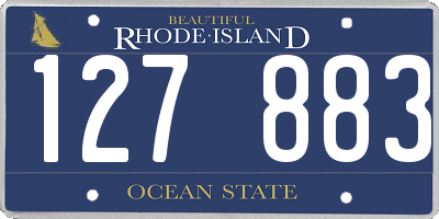 RI license plate 127883