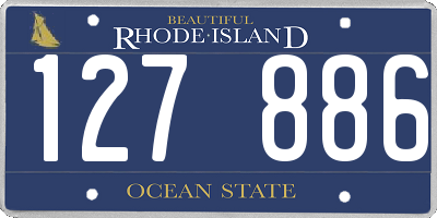 RI license plate 127886