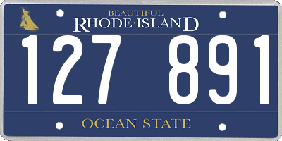 RI license plate 127891