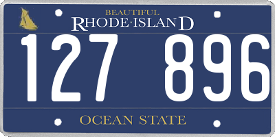 RI license plate 127896