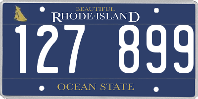 RI license plate 127899