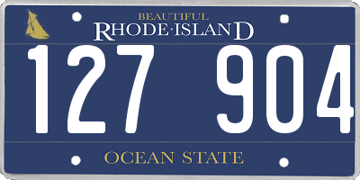 RI license plate 127904
