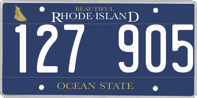 RI license plate 127905