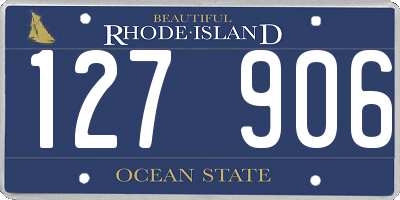 RI license plate 127906
