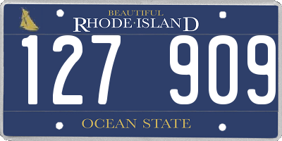 RI license plate 127909