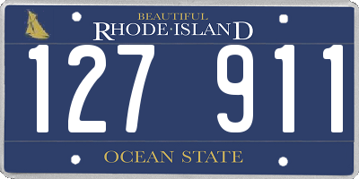 RI license plate 127911