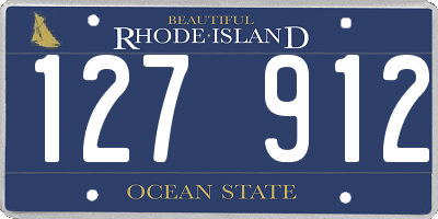 RI license plate 127912