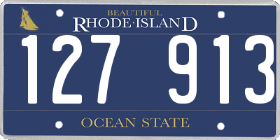RI license plate 127913