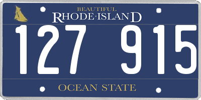 RI license plate 127915
