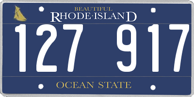 RI license plate 127917