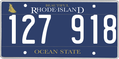 RI license plate 127918