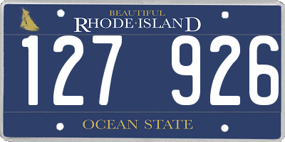 RI license plate 127926