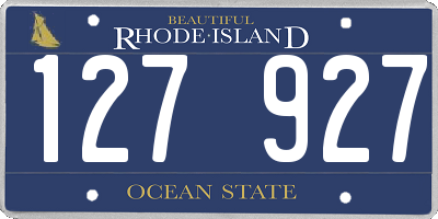 RI license plate 127927
