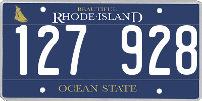 RI license plate 127928