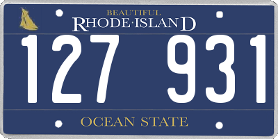 RI license plate 127931