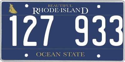 RI license plate 127933