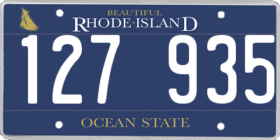 RI license plate 127935