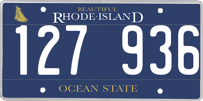 RI license plate 127936