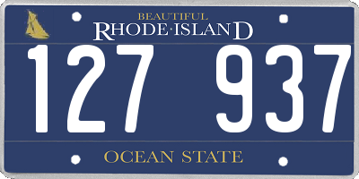 RI license plate 127937