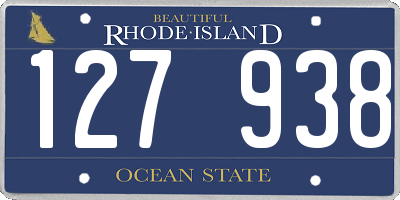 RI license plate 127938