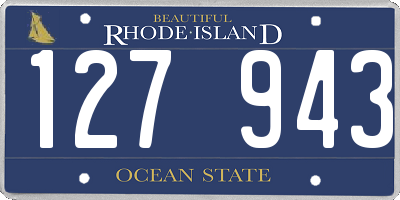 RI license plate 127943