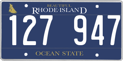 RI license plate 127947