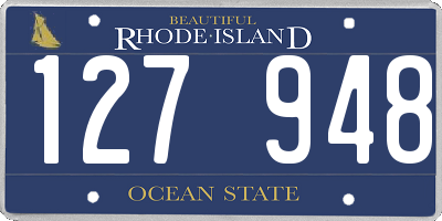 RI license plate 127948