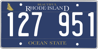 RI license plate 127951