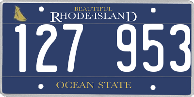 RI license plate 127953