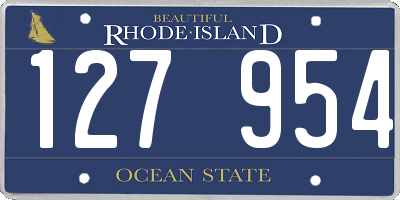RI license plate 127954