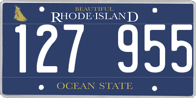 RI license plate 127955
