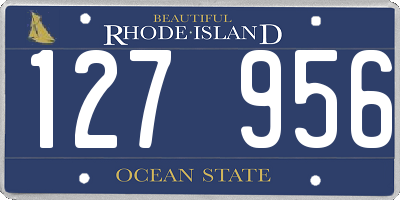 RI license plate 127956