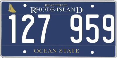 RI license plate 127959