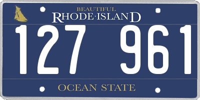 RI license plate 127961