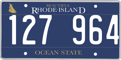 RI license plate 127964