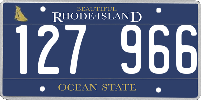 RI license plate 127966