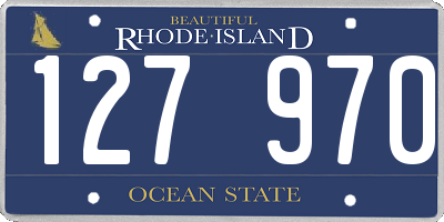 RI license plate 127970