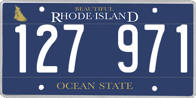 RI license plate 127971