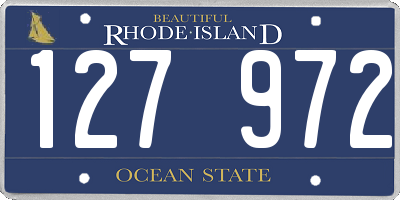 RI license plate 127972