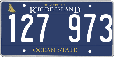 RI license plate 127973